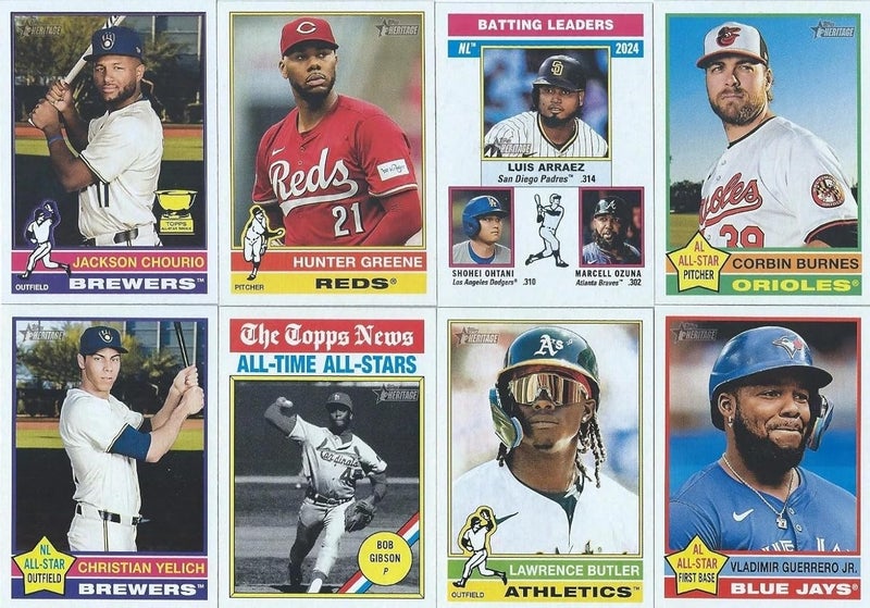 SCORE 2025 Topps Heritage Baseball Complete Mint Basic 400 Card Hand Collated Set in Classic 1976 Design featuring Rookie Cards of Dylan Crews and James Wood Plus Stars Shohei Ohtani Aaron Judge and MORE - Image 5
